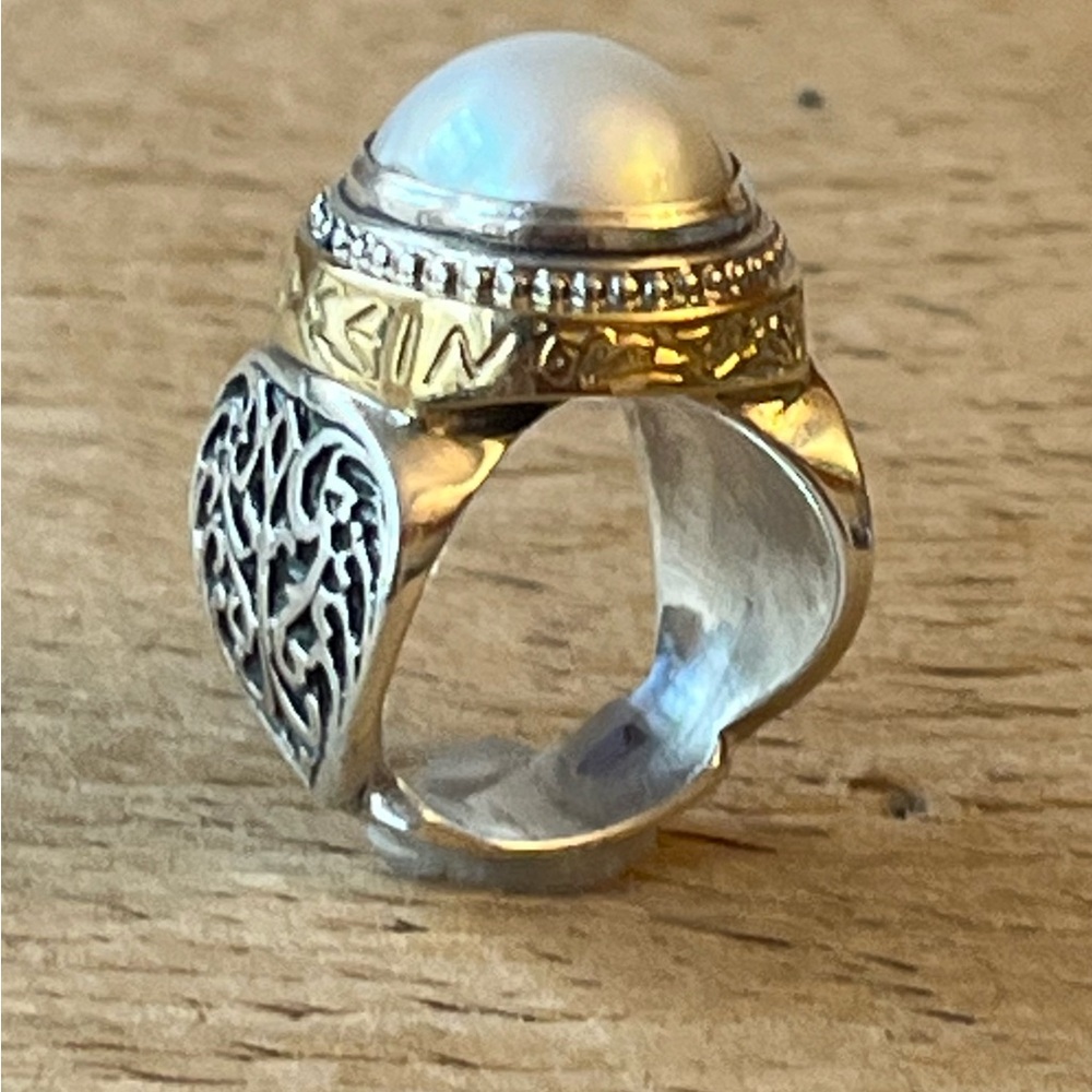 Konstantino Silver and Gold Filigree Ring